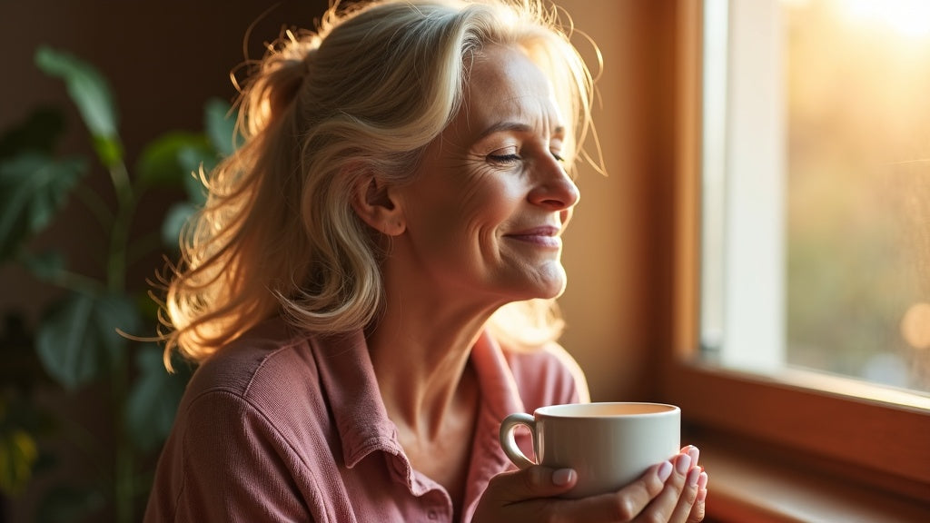 Frau geniesst einen ruhigen Moment